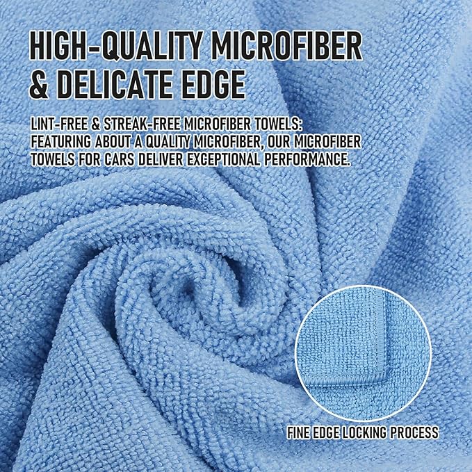 Tricol Clean Microfiber Cleaning Cloth, 12 Pack Ultra-Thick Cleaning Rags - Image 2