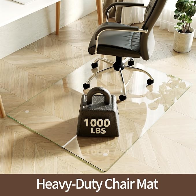 Koonmi Tempered Glass Chair Mat 36"x48" - Image 2
