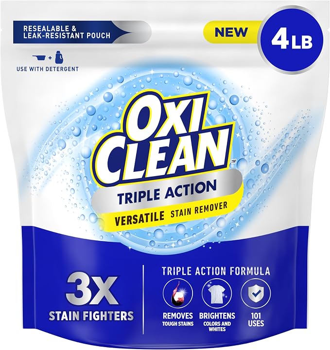 OxiClean Triple Action Versatile Stain Remover Powder, Use by OxiClean