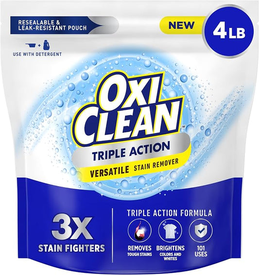 OxiClean Triple Action Versatile Stain Remover Powder, Use by OxiClean