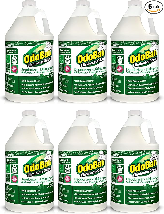 OdoBan Professional Disinfectant and Odor Eliminator Concentrate, 1 Gallon Each by OdoBan
