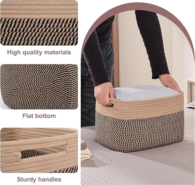 OIAHOMY 4 Pack Storage Baskets for Organizing, Basket for Shelves - Image 3