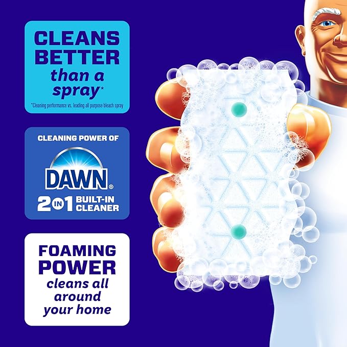 Mr. Clean Magic Eraser Foaming Sponge, All Purpose Cleaner, Dawn Cleaning Power - Image 2