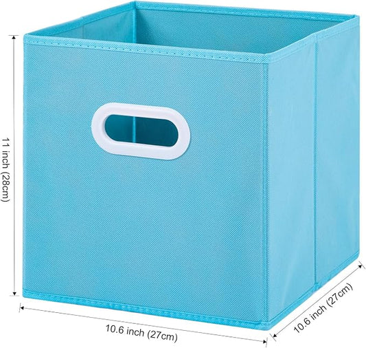 Stero Fabric Storage Cubes Bins, 11 inch Fun Colored Foldable Storage Baskets - Image 2