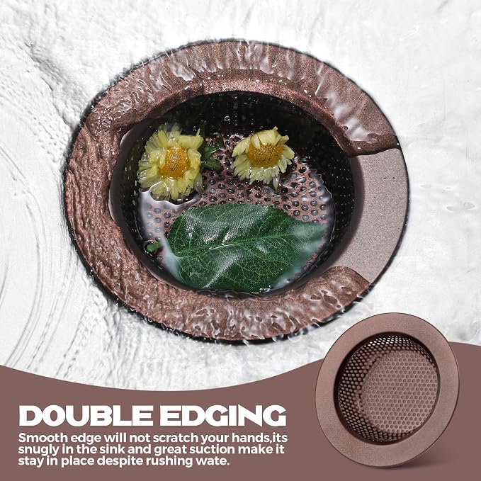 Retisee 2 Pcs Sink Strainer Stainless Steel Kitchen Sink Drain Strainer Basket - Image 6