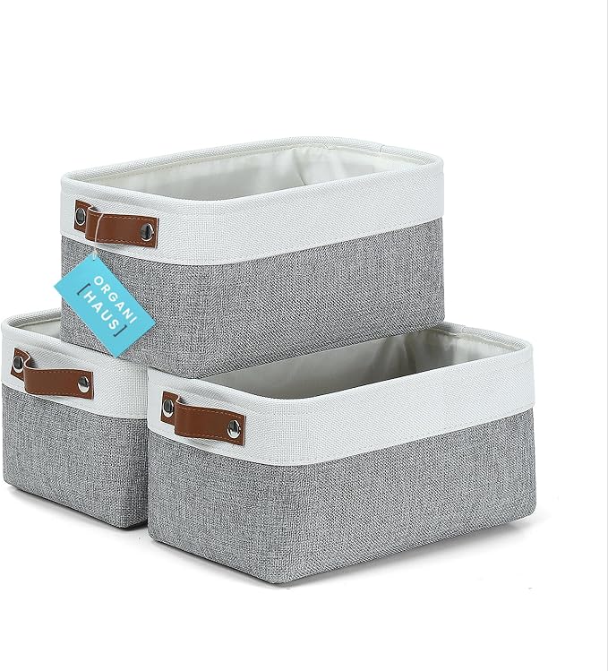OrganiHaus Small Fabric Storage Bins by OrganiHaus