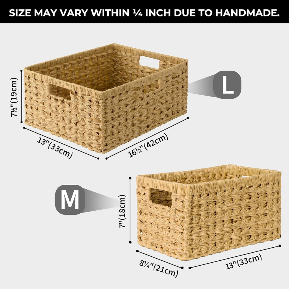 GRANNY SAYS Extra Large Wicker Baskets with Handles, Woven Baskets, 1-Pack