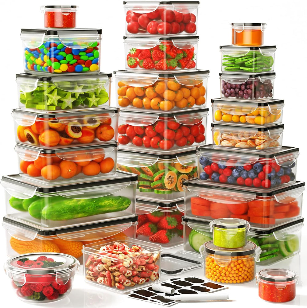 52 PCS Food Storage Containers Set with Airtight Lids (26 Lids &26 Contai...
