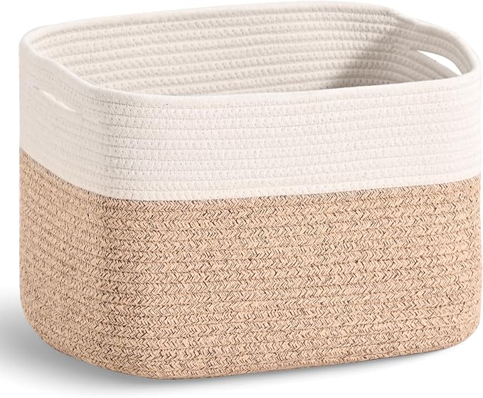 Woven Cotton Rope Storage Basket by ICERZCZ