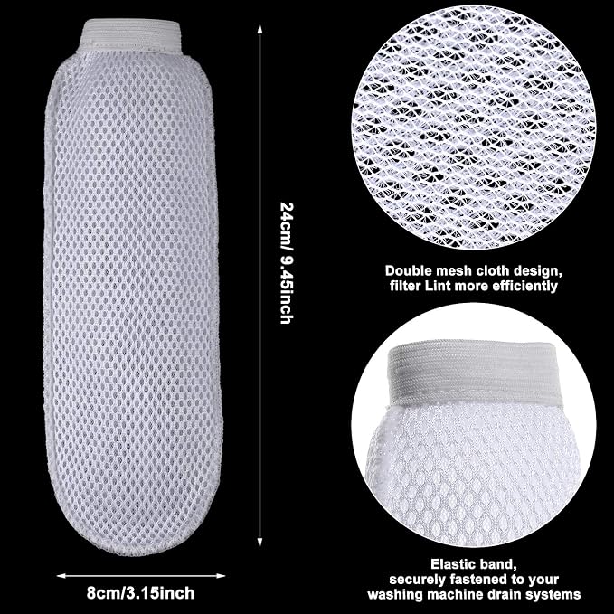 Boao 5 Pieces Nylon Lint Traps for Washing Machine Discharge Hose Lint Traps - Image 7