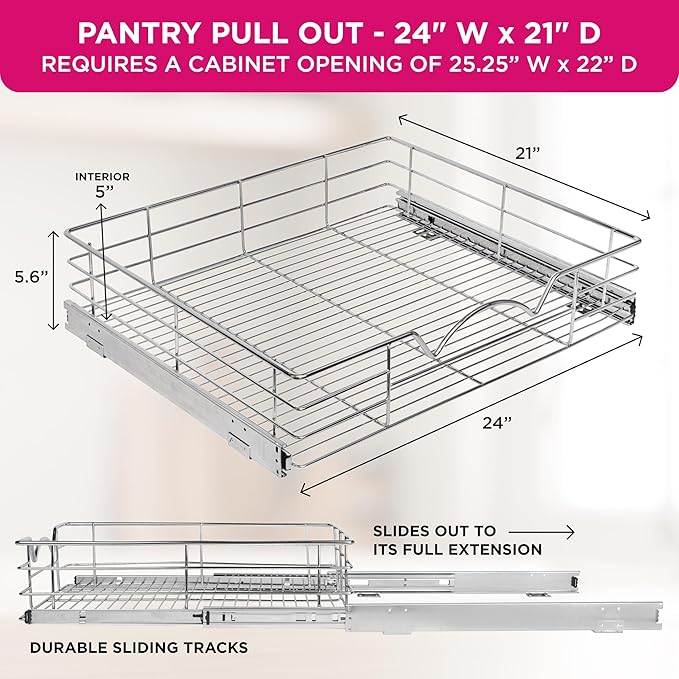 HOLDN’ STORAGE Heavy-Duty Premium Collection Pull Out Cabinet Organizer - Image 3