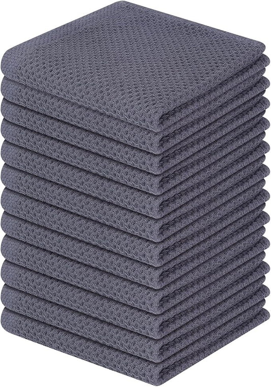 Homaxy 100% Cotton Waffle Weave Kitchen Dish Cloths, Ultra Soft Absorbent Quick by Homaxy