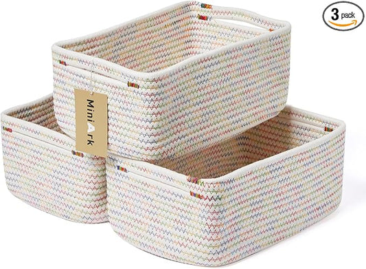 Small Storage Baskets for Organizing | Closet Organizer Bins | Shelf Toy Basket by MiniArkStorageBasketsHome