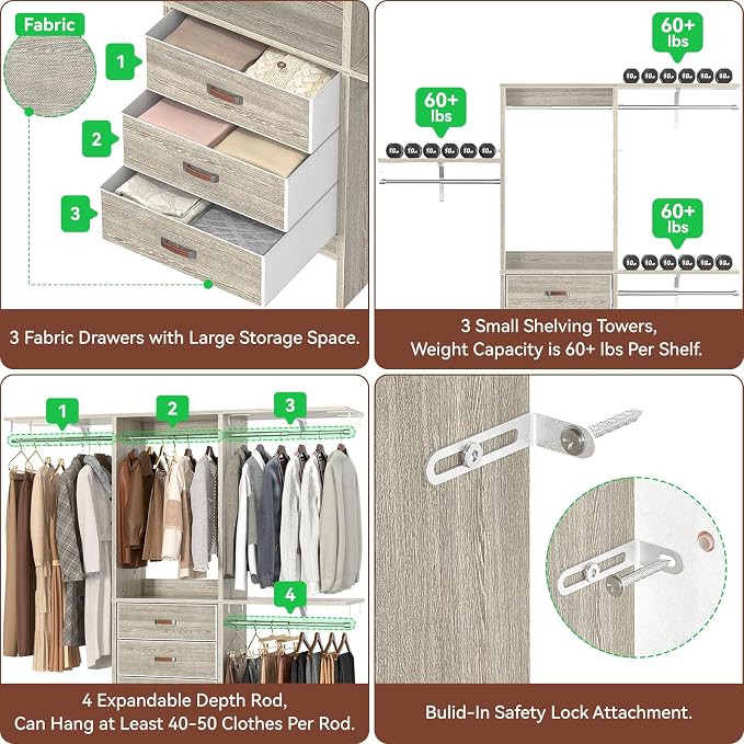 Armocity 5FT Small Closet System - Image 5