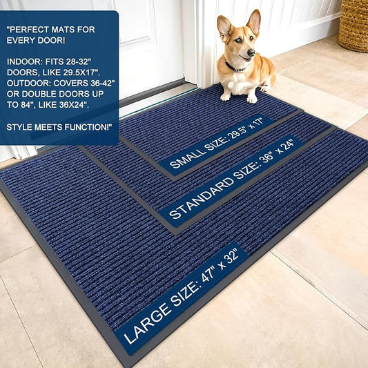 OLANLY Front Door Mat Indoor Outdoor Entrance, Waterproof Heavy Duty Doormat - Image 2