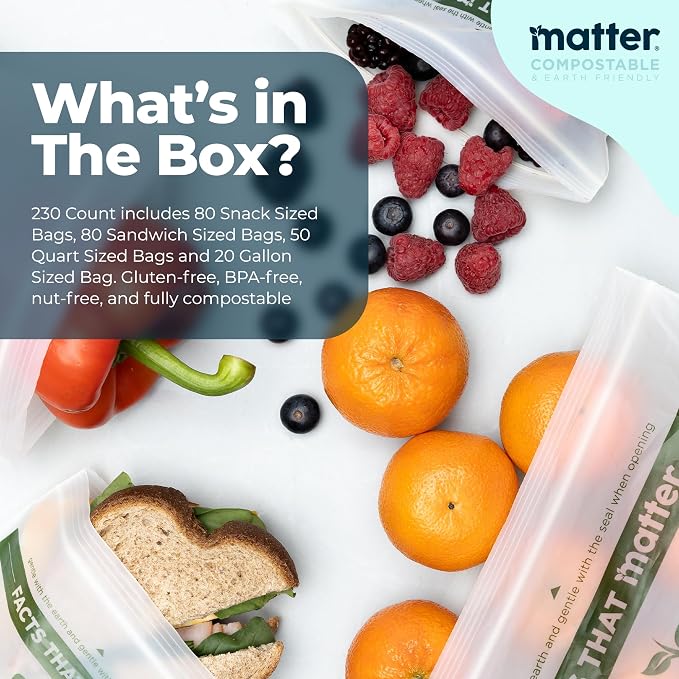 Matter Compostable Assorted Kitchen Bags, Biodegradable, Eco-Friendly - Image 6