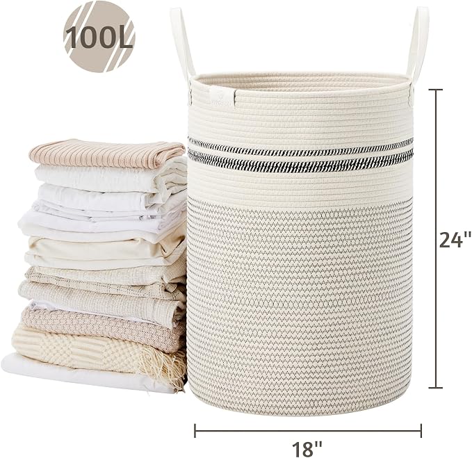 VIPOSCO Tall Laundry Basket, Large Dirty Clothes Hamper - Image 5
