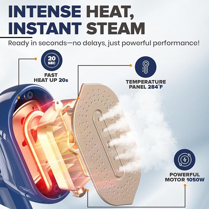 Humse Portable Steamer for Clothes – 2 in 1 Travel Steamer Iron For Clothes - Image 2