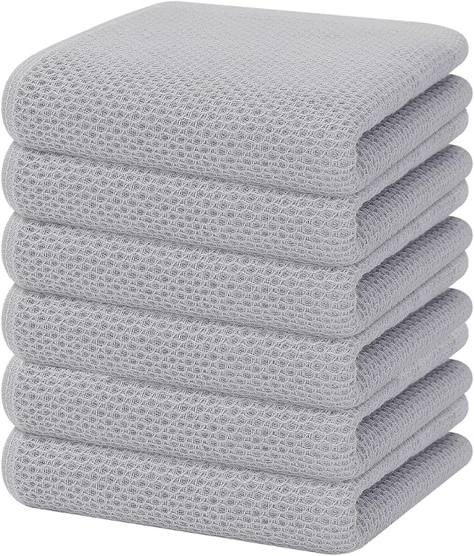 Homaxy 100% Cotton Waffle Weave Kitchen Dish Towels, Ultra Soft Absorbent Quick by Homaxy