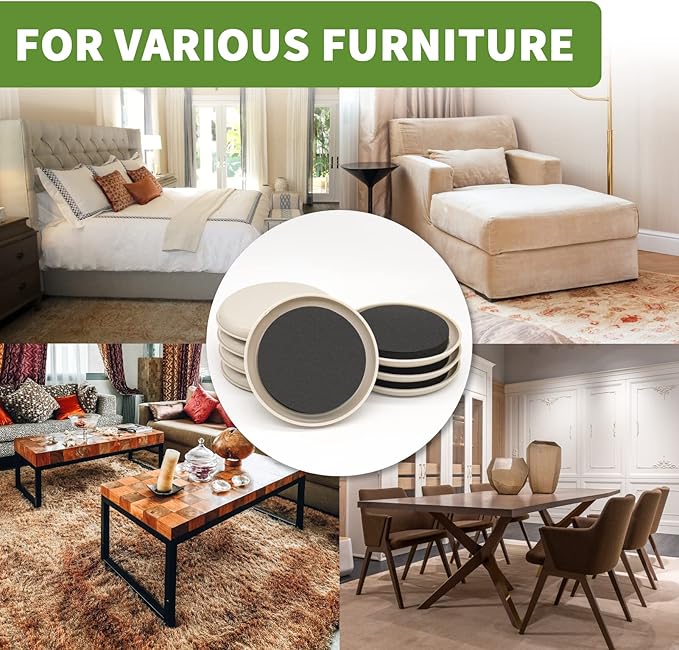 Furniture Sliders for Carpet 8 PCS - Image 6
