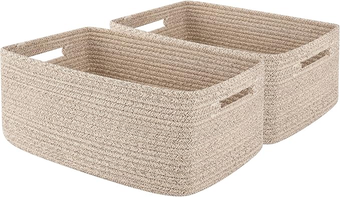 OIAHOMY Storage Basket for Shelves, Closet Cube Storage Bins Baskets for by MasterofSpaceOptimization