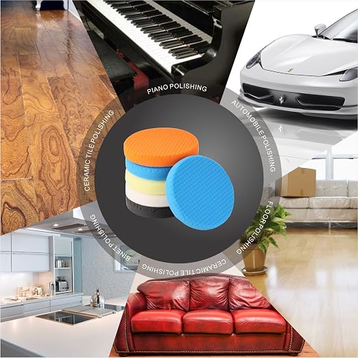 SPTA Buffing Polishing Pads, Compound Buffing Sponge Pads Cutting Polishing Pad - Image 9
