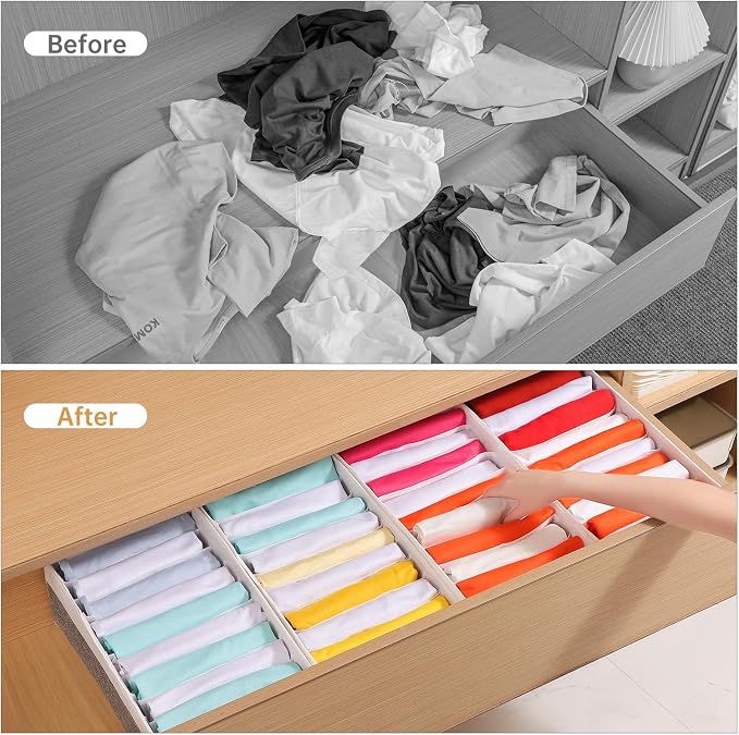 4 Packs T-shirt Drawer Organizers - Image 3