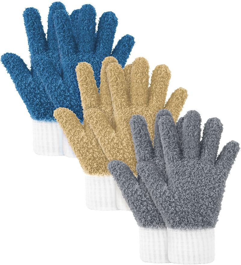 Bencailor 3 Pairs Microfiber Plant Dusting Gloves Leaf Cleaning Gloves by Bencailor