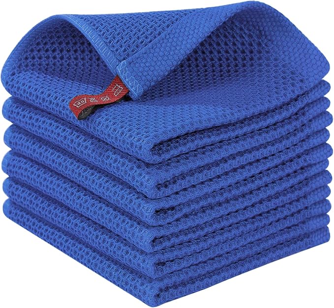 Homaxy 100% Cotton Waffle Weave Kitchen Dish Cloths, Ultra Soft Absorbent Quick by Homaxy