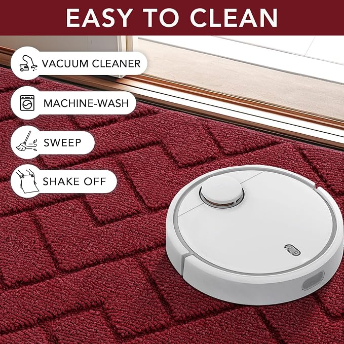 hicorfe Indoor Door Mat, Non Slip Door Mats, Absorbent Resist Dirt Entrance - Image 7