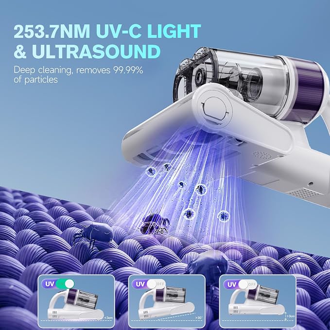 Mattress Vacuum Cleaner, 18Kpa Handheld Bed Vacuum Cleaner - Image 5