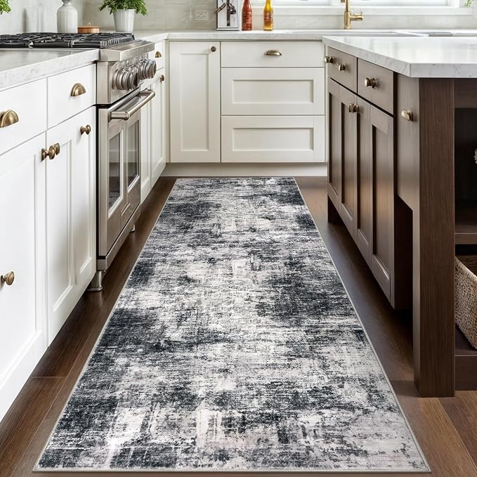 IOHOUZE Abstract Runner Rug 3x8 Ft Washable Runners - Image 2