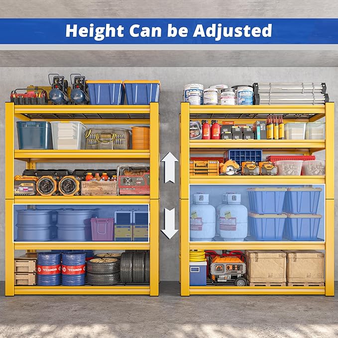 REIBII 72''H Garage Shelving 3010 LBS Storage Shelves Adjustable Metal Shelving - Image 7