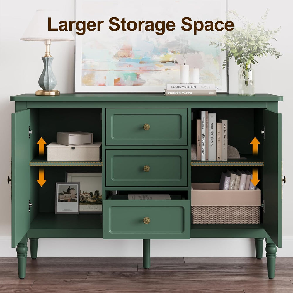RoyalCraft Buffet Cabinet with Storage, Vintage Sideboard with 2 Doors & ...