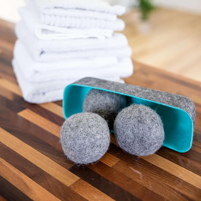 Three by Three Seattle Felt·Like·it!™ XL Wool Dryer Balls + Storage Bin: Reduce - Image 2