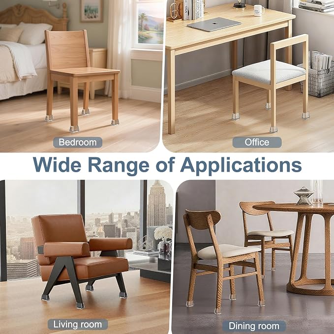 24PCS Rectangular Chair Leg Floor Protectors - Image 7