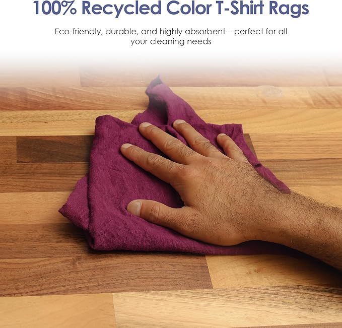 Huck & Terry Tshirt Bag of Rags Multicolored, Cotton Blend, Paint Rags and - Image 8