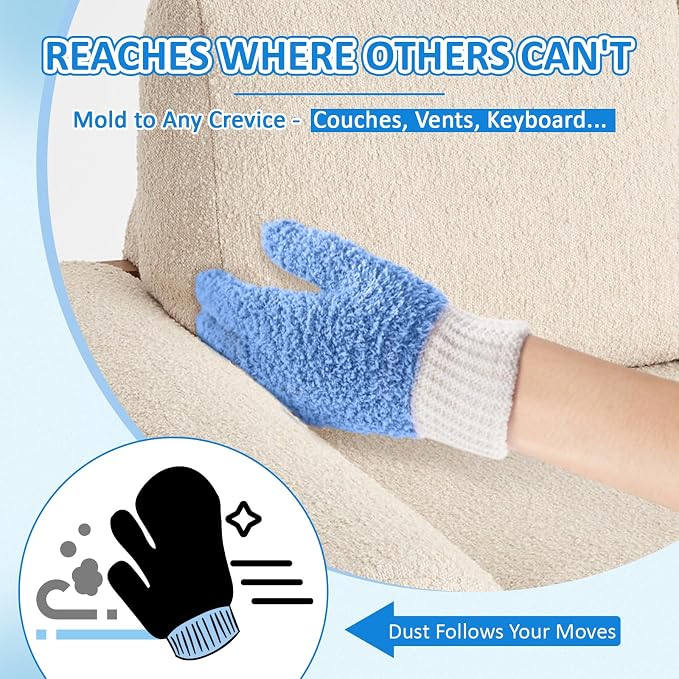 MIG4U Microfiber Dusting Gloves House Cleaning Glove - Image 8