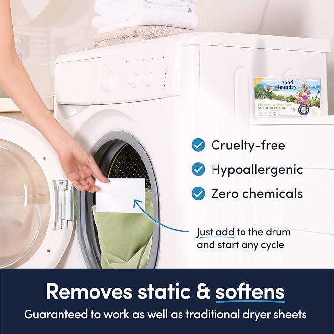 Good Laundry - Lavender Breeze Scented Organic Laundry Dryer Sheets - Natural - Image 3
