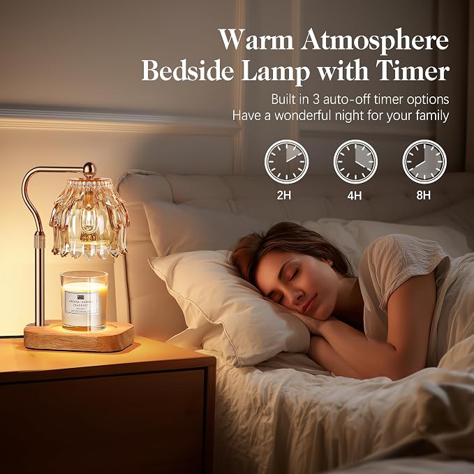 Candle Warmer Lamp with Timer Dimmer, Modern Wax Warmer - Image 6