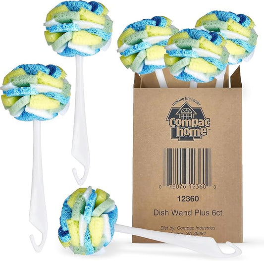 Compac Home Dish SpongeWand Plus Tri Surface Scrubbing Sponge by CompacHome