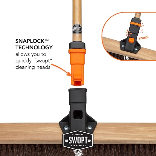 SWOPT 24” Premium Rough Surface Push Broom Head — Outdoor Push Broom - Image 10