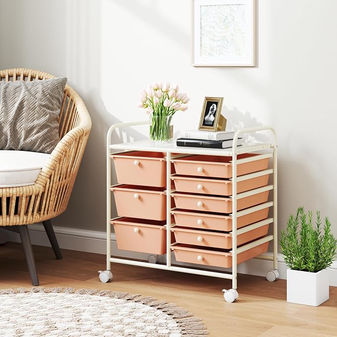 GOFLAME 9-Drawer Rolling Storage Cart, Mobile Utility Cart - Image 9
