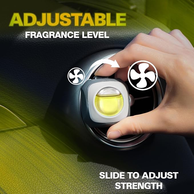 Air Jungles Lemon Ginger Scent Car Air Freshener Clip, 6 Vent Clips, 4ml Each - Image 4