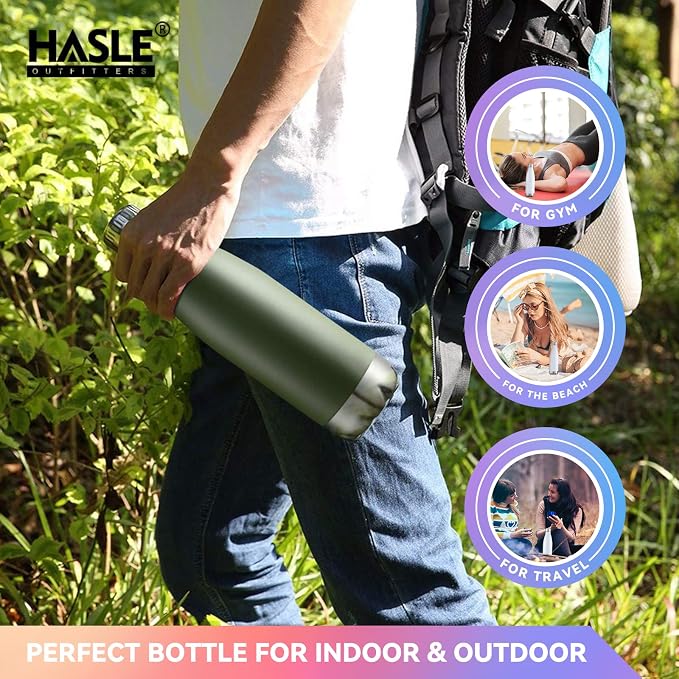 HASLE OUTFITTERS 17oz Stainless Steel Water Bottles Bulk, Vacuum Insulated - Image 6