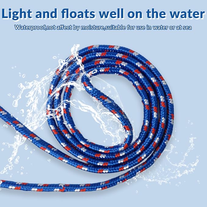 Diamond Braided Polypropylene Rope Nylon Mix Thick Heavy Duty Ropes 1/4 inch - Image 5