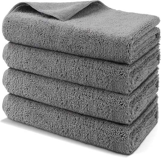 HOMEXCEL Professional Large Microfiber Car Drying Towels 4 Pack, Lint Free by HOMEXCEL