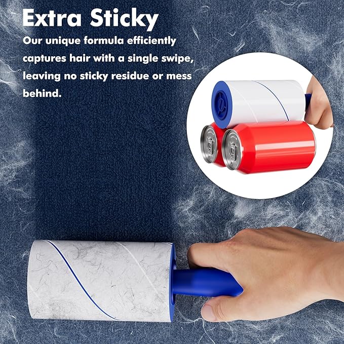 Lint Rollers for Pet Hair Extra Sticky, 400 Sheets Mega Value Set, Portable Pet - Image 2