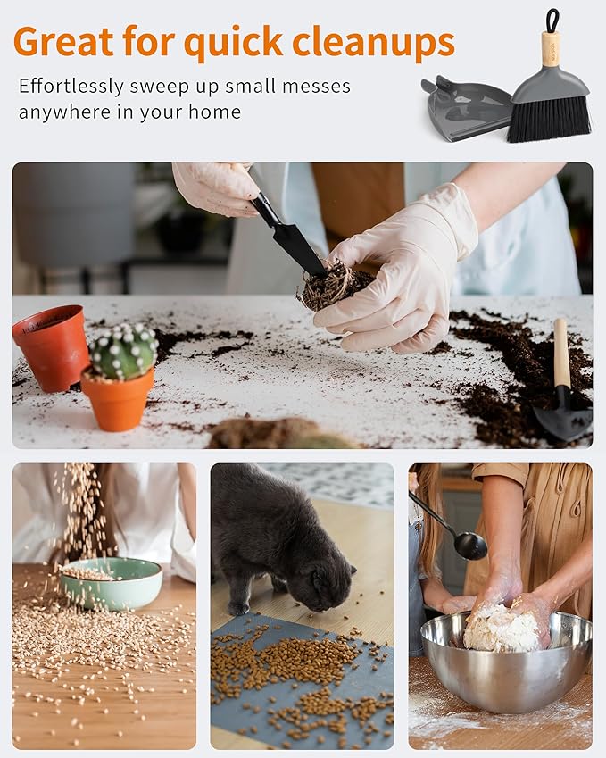 MR.SIGA Mini Dustpan and Brush Set, Portable Cleaning Brush and Dustpan Combo - Image 7