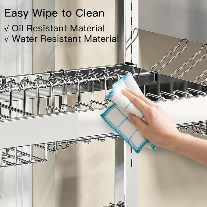 3 Tier Extra Large Stainless Steel Expandable Over The Sink Dish Drainer Drying - Image 8